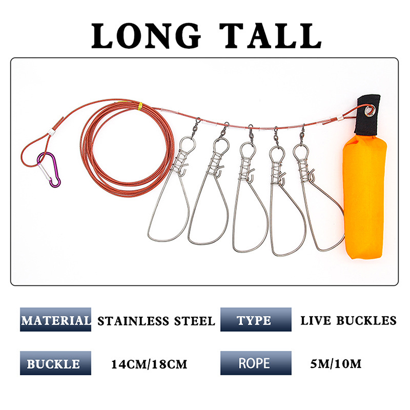 Conventional Reel - Yeni 5-snap Float Fish Stringer Kontrol